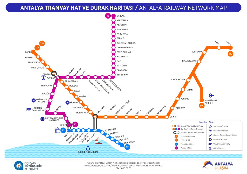 Antalya Tramvay Haritası